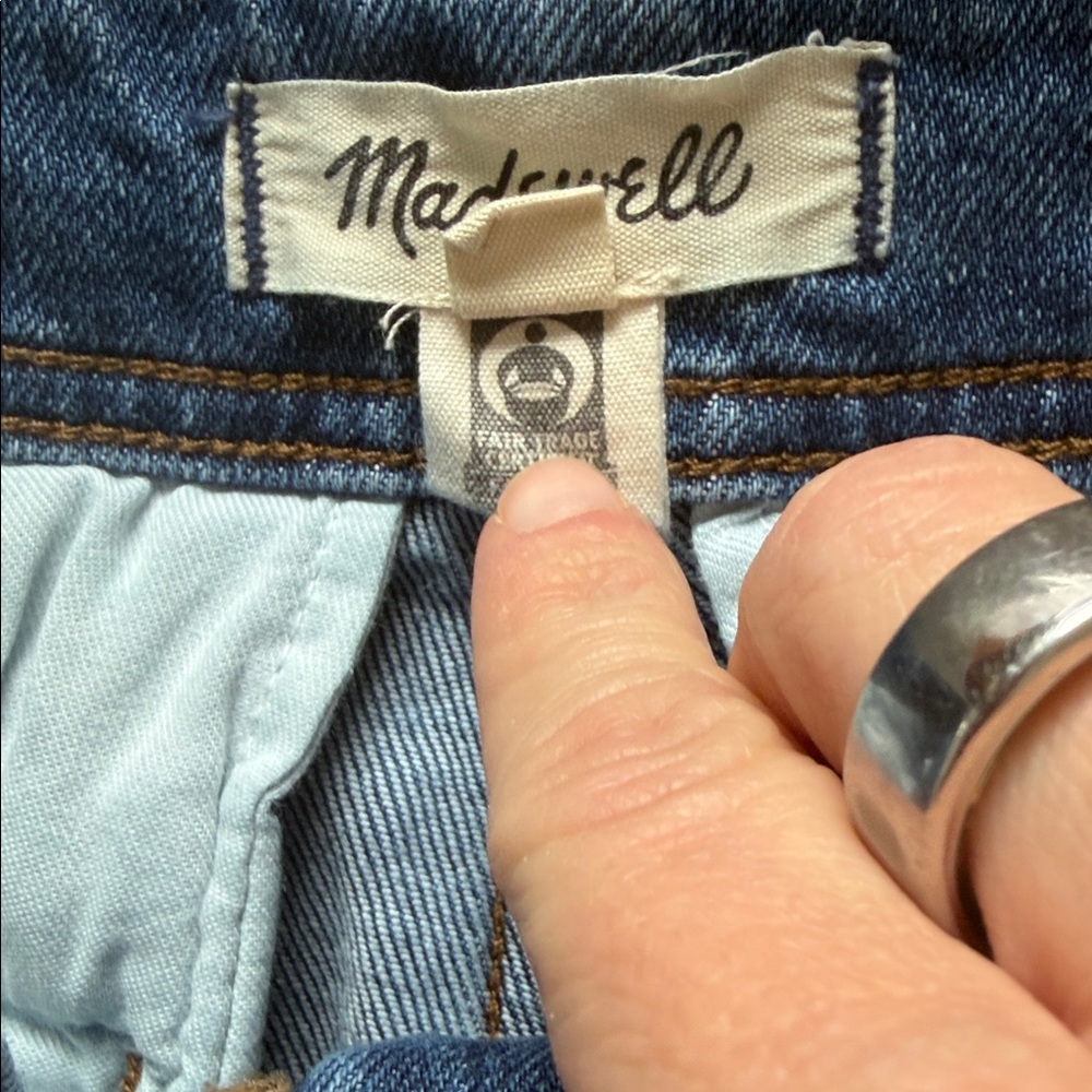 Madewell Tapered Trouser Jeans Calvert Wash Size 27 High Rise Denim NS359 - Picture 6 of 8